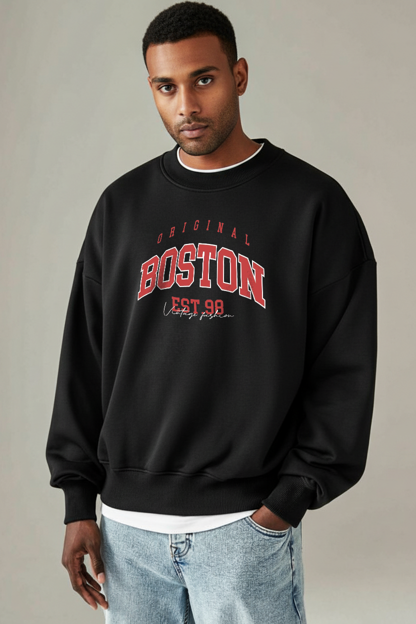 Black sweatshirt with Original Boston EST 98