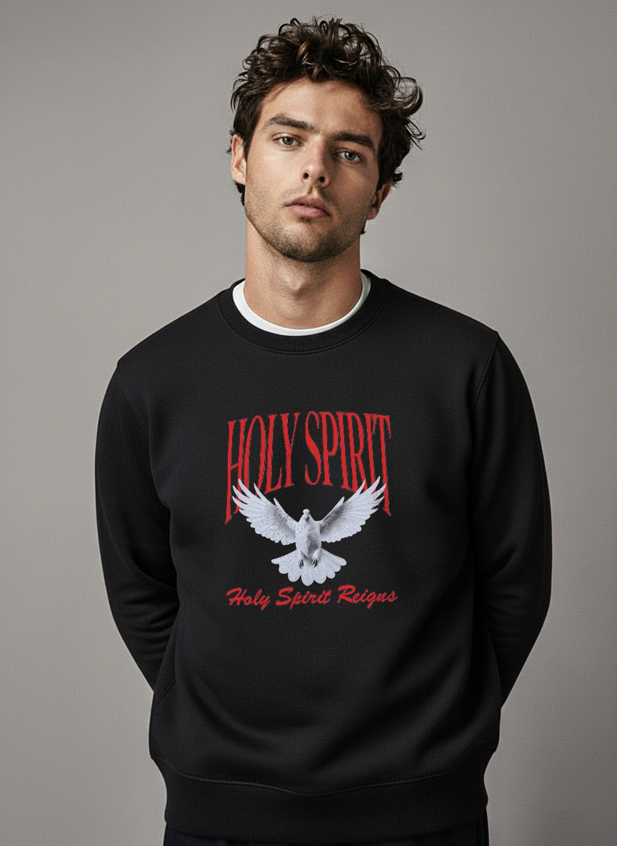 Black sweatshirt Holy Spirit