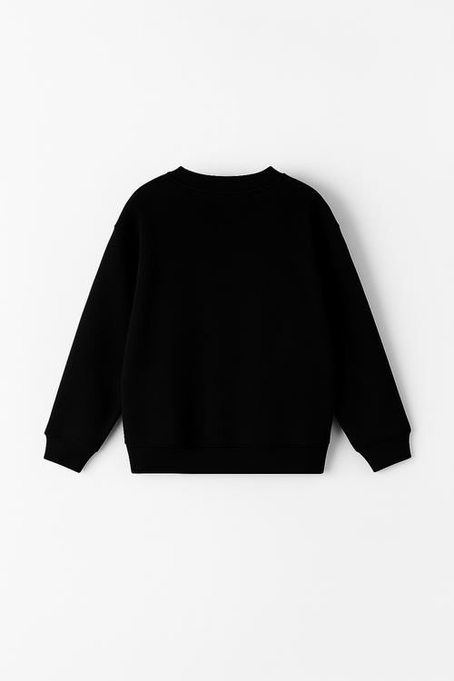 BLACK CUTE DESIGN SWEATSHIRT