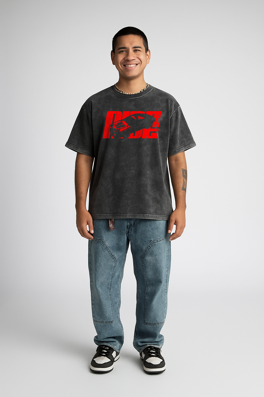 Acid Wash Oversized Tee