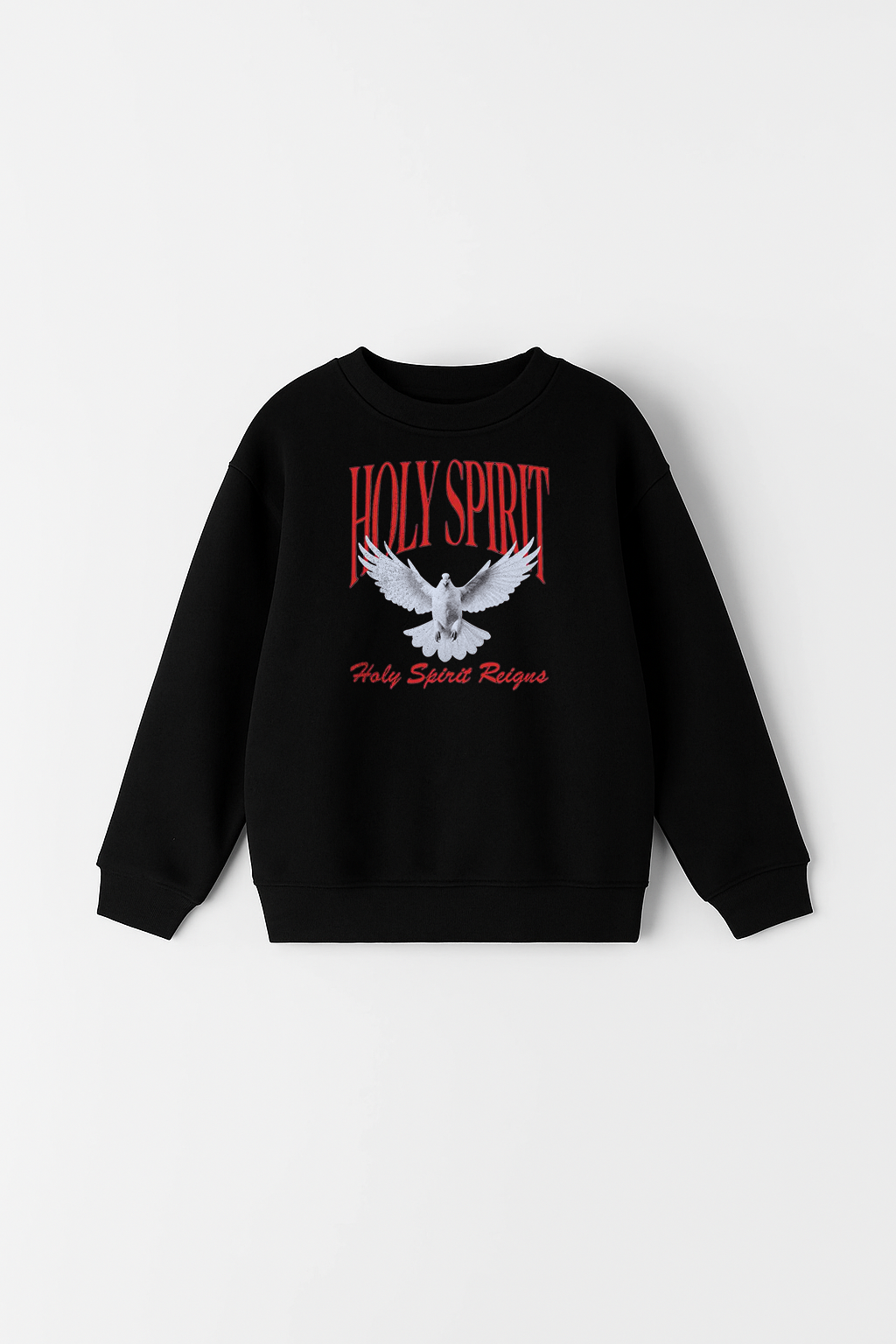 Black sweatshirt with Holy Spirit