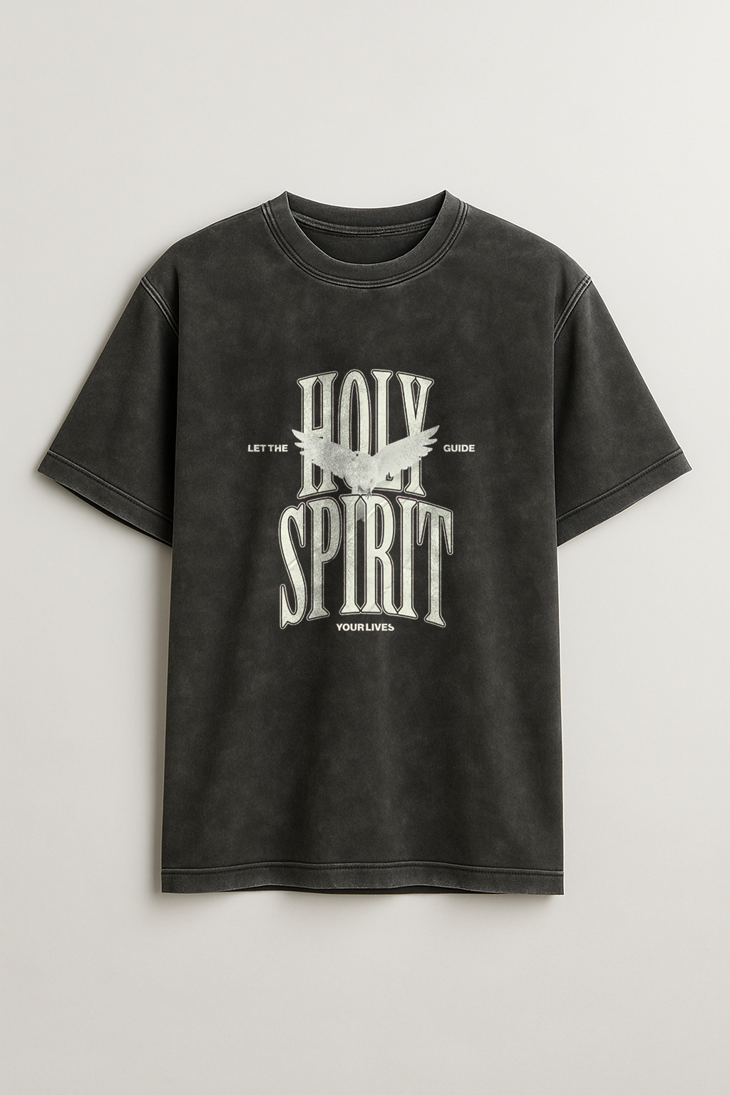 Holy Spirit unisex Acid Washed Oversized Tee