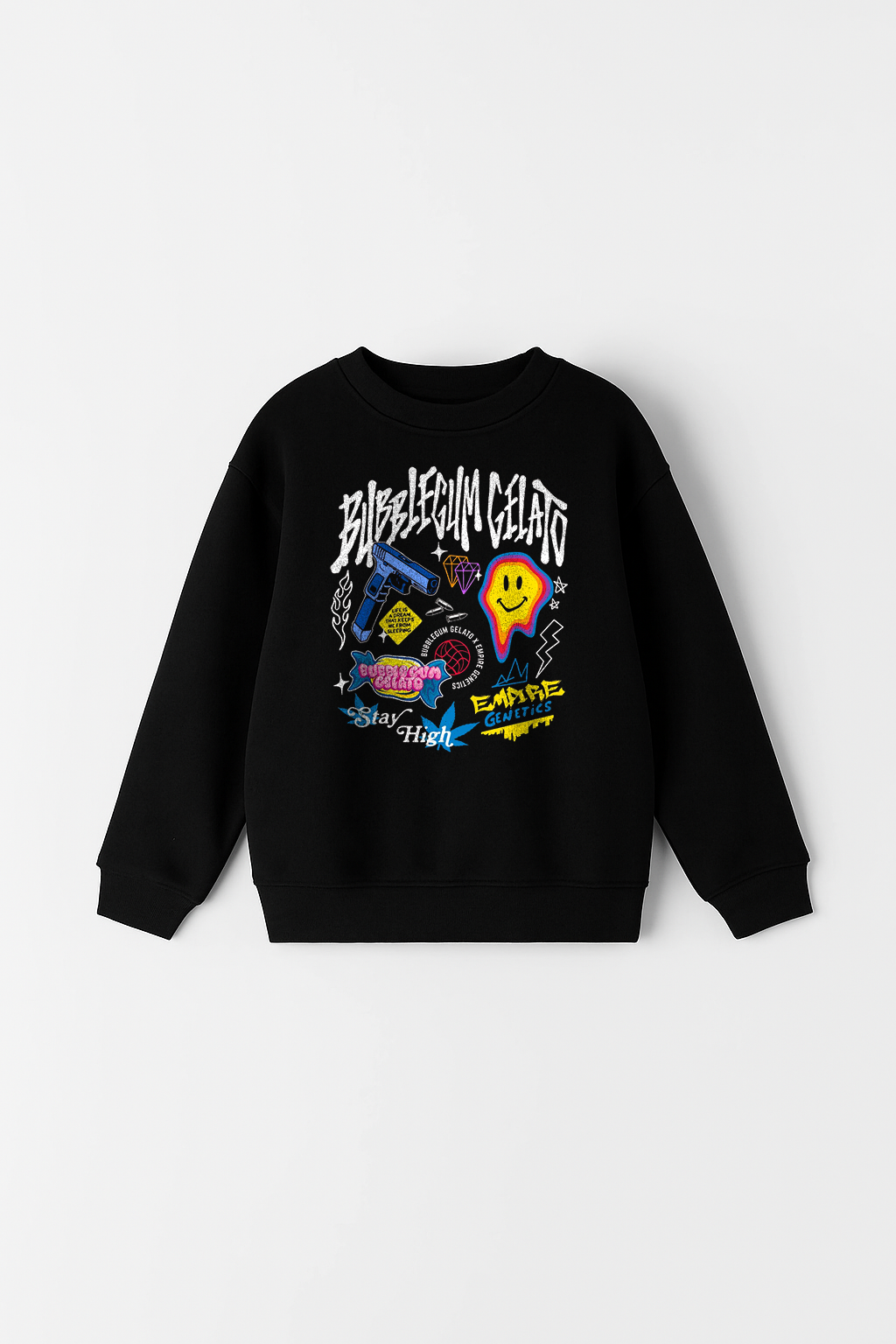 BLACK CUTE DESIGN SWEATSHIRT
